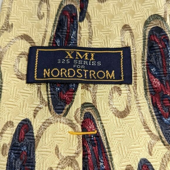 Vintage Nordstrom Men's 100% Silk Tie Abstract Oval Circles - Picture 7 of 11